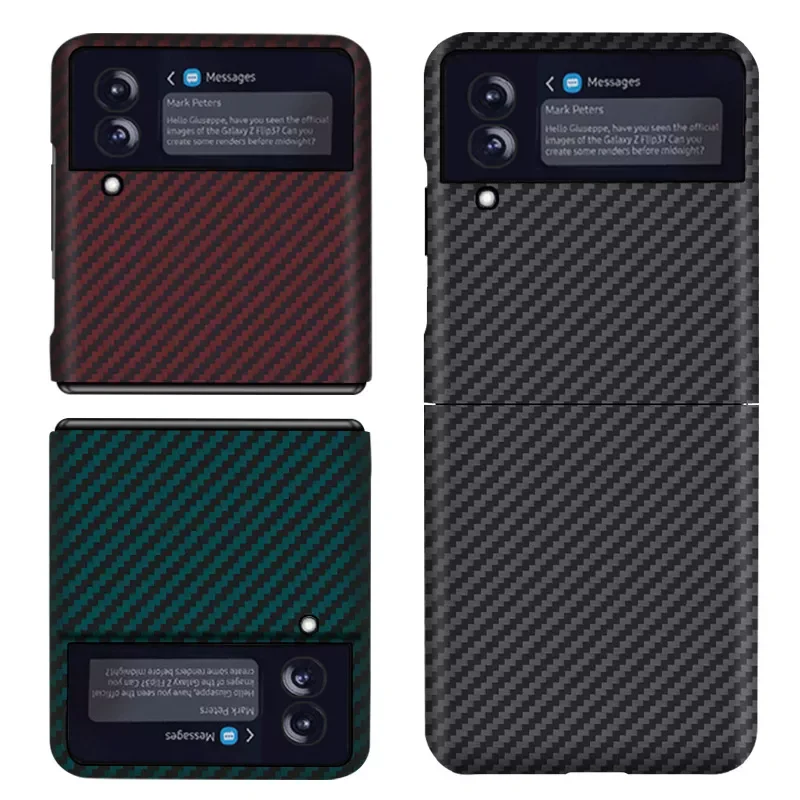 

Ultra-thin 2021.10 New TECH Real Carbon Fibre Material Case For SAM Galaxy Z Flip 3 Case For Galaxy Z Flip3 5G Case F7110 Case