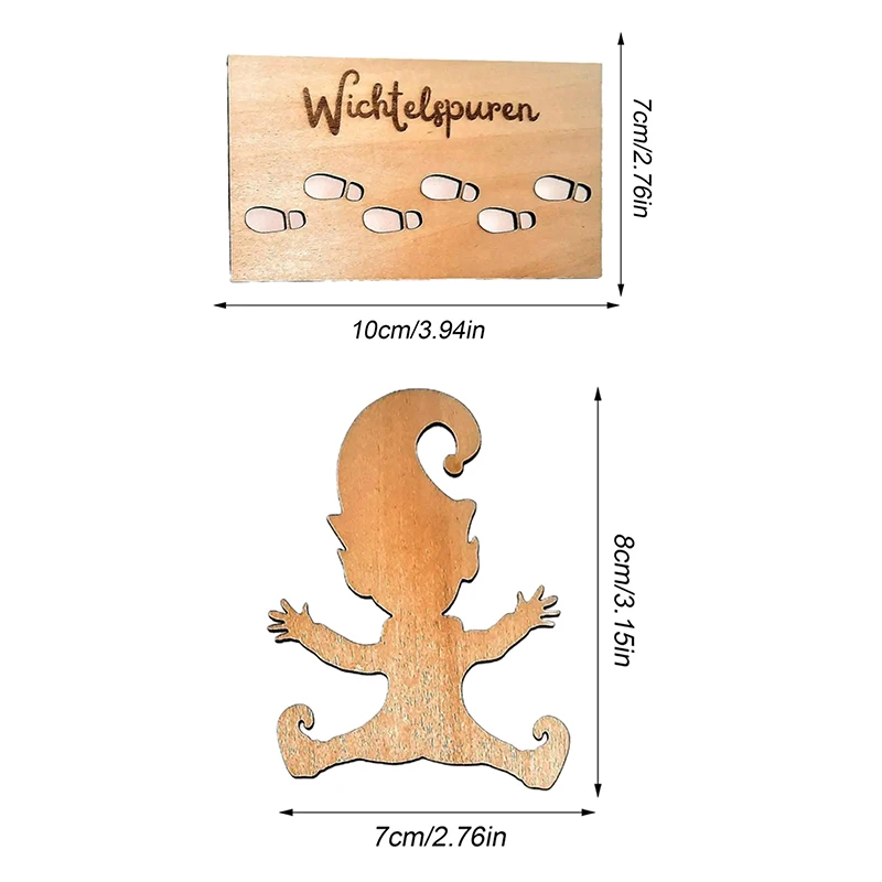 Рождественский гном в форме деревянного трафарета шаблон следов украшение для