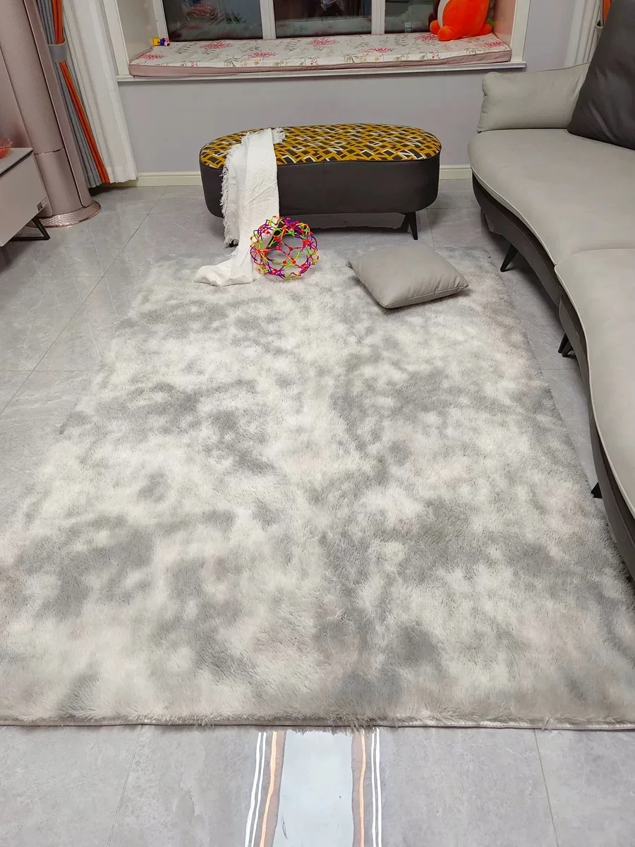 Alfombras antideslizantes mesita noche alfombra suelo peludo Color sólido esponjosa decoración hogar y dormitorio
