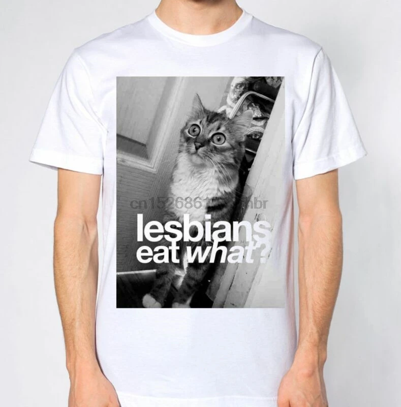 Смешная смешная Веселая футболка с изображением лесбиянок съедобного кота для