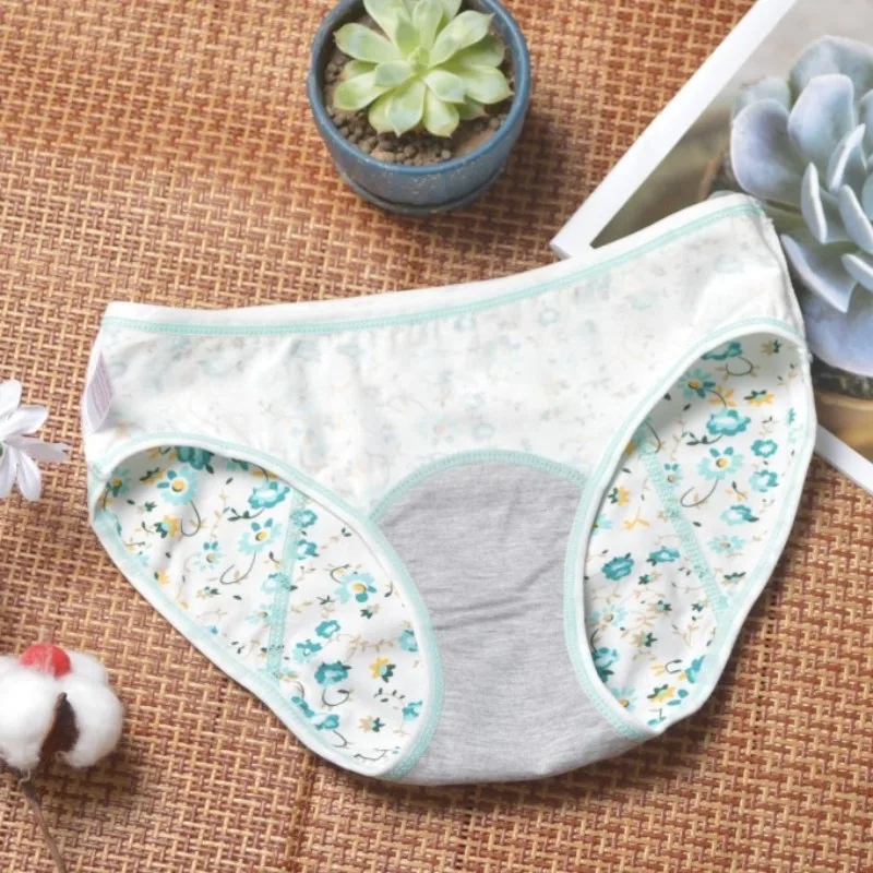 Герметичные Детские менструальные брюки женские Хлопковые Бриджи Симпатичные