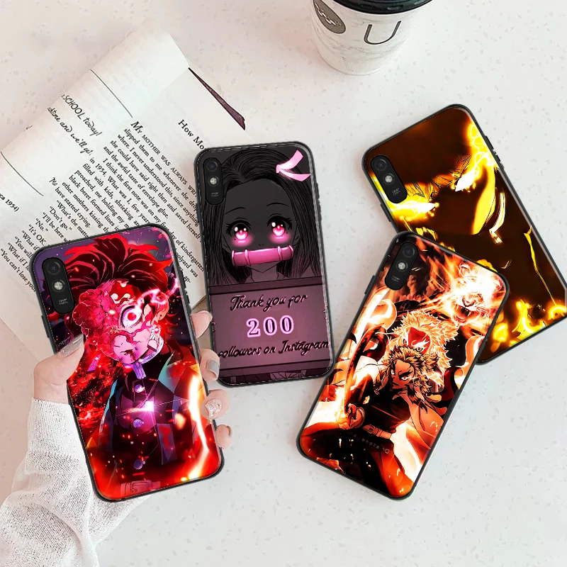 

Japan Anime Demon Slayer Kamado Tanjirou Nezuko Phone Case For Xiaomi Redmi 7 7A 8 8A 9 9i 9AT 9T 9A 9C Note 8 8T 8 2021 Cover