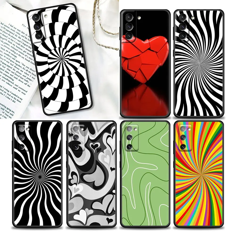 

Phone Case for Samsung Galaxy S7 S8 S9 S10e S21 S20 Fe Plus Ultra 5G Soft Silicone Cover LUXURY Psychedelic Pattern Snail