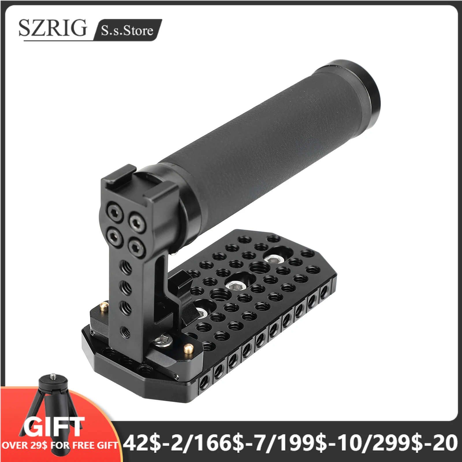 

SZRIG верхняя ручка с направляющей NATO и верхней сырной пластиной для BMD Blackmagic Design URSA Mini