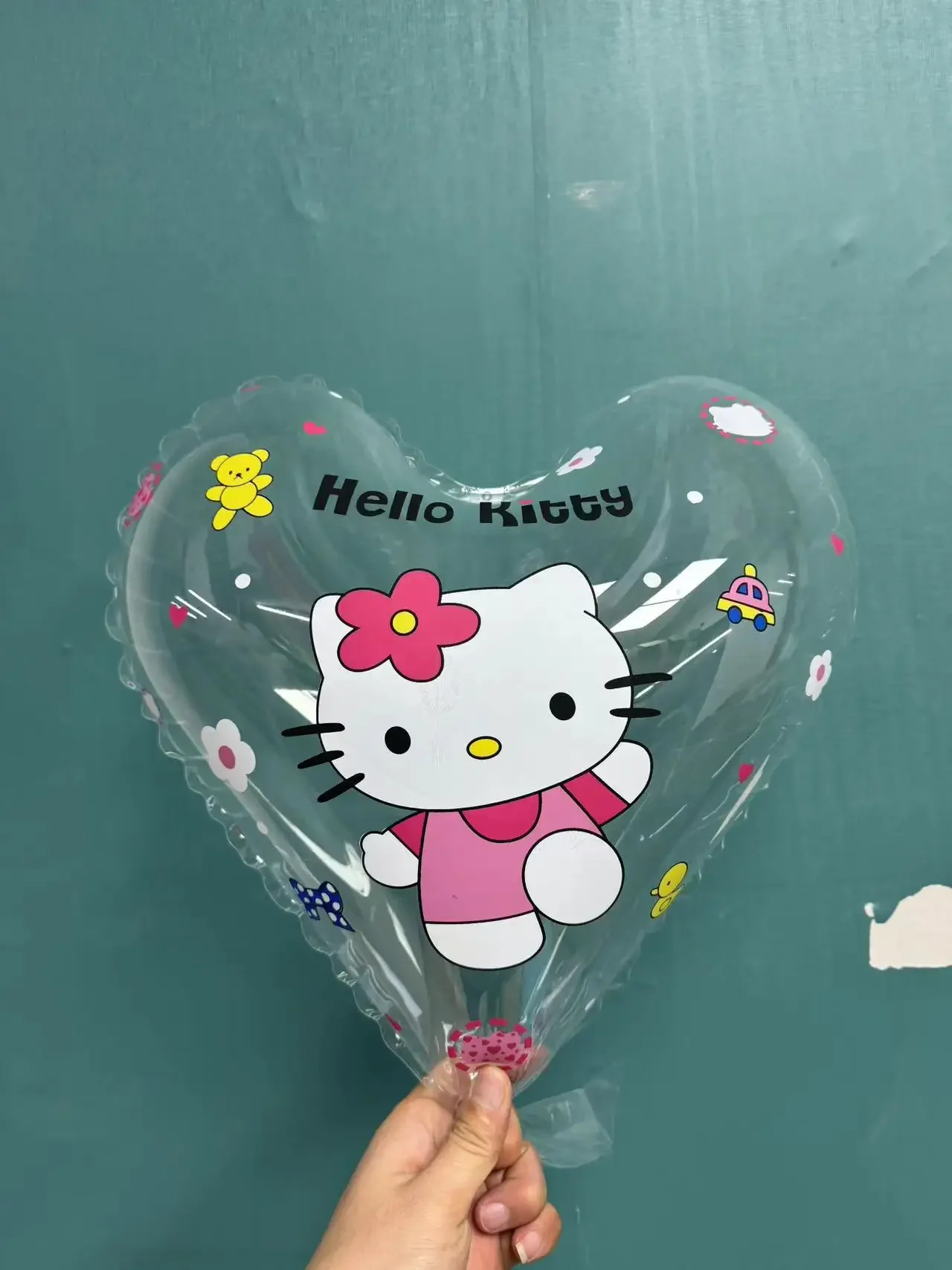 Прозрачный шар в форме сердца HelloKittys Kawaii украшение для свадебной мебели детские