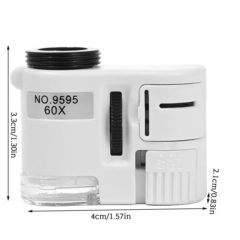 

60x Magnifier Identification Microscope Magnifying Glass with LED Light