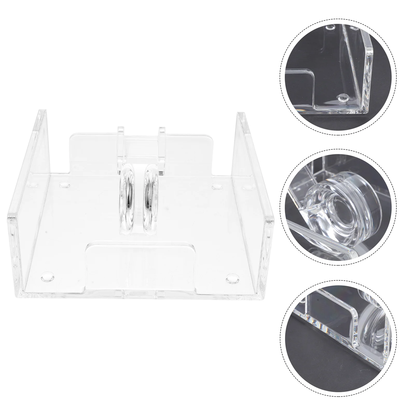 

Acrylic Napkin Holder Plastic Serving Trays Dispenser Napkins Table Stand Bathroom Tissue Modern Decorative Square
