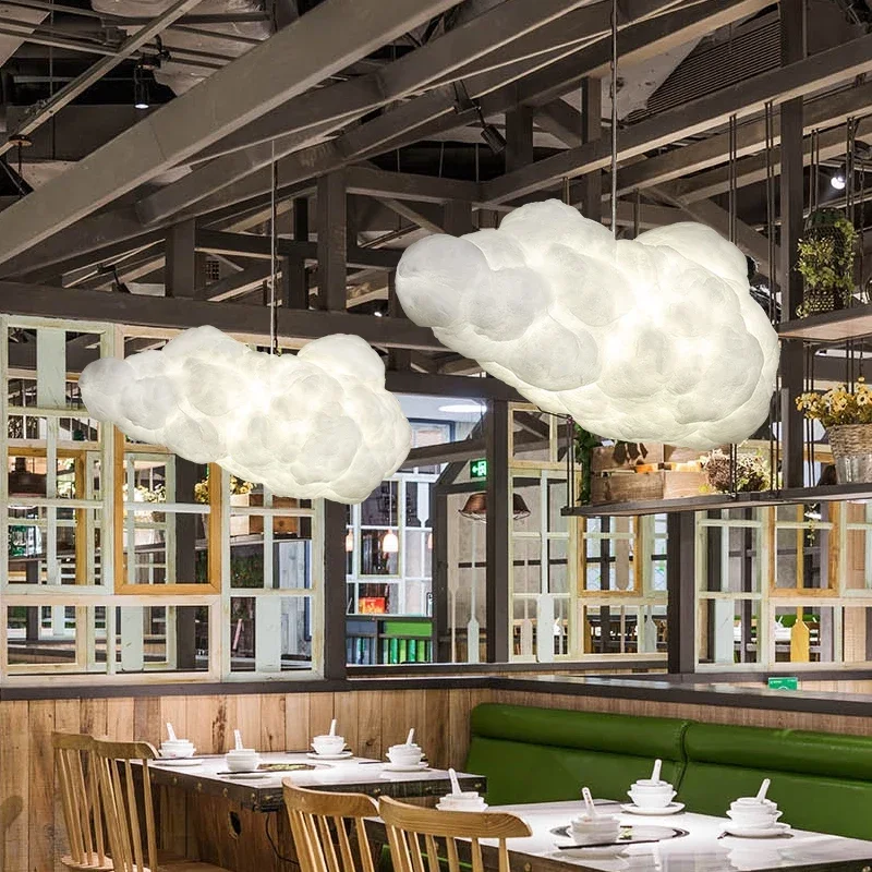 Подвесной светильник в скандинавском стиле подвесная люстра с плавающим облаком