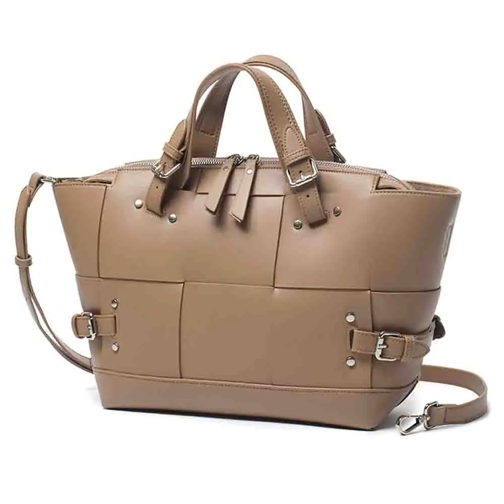 

Motingsome Retro Woman Woven Leather Handbag Luxury Designer Bags Genuine Leather Bag Ladies Commuting Work Casual Tote 2022 New