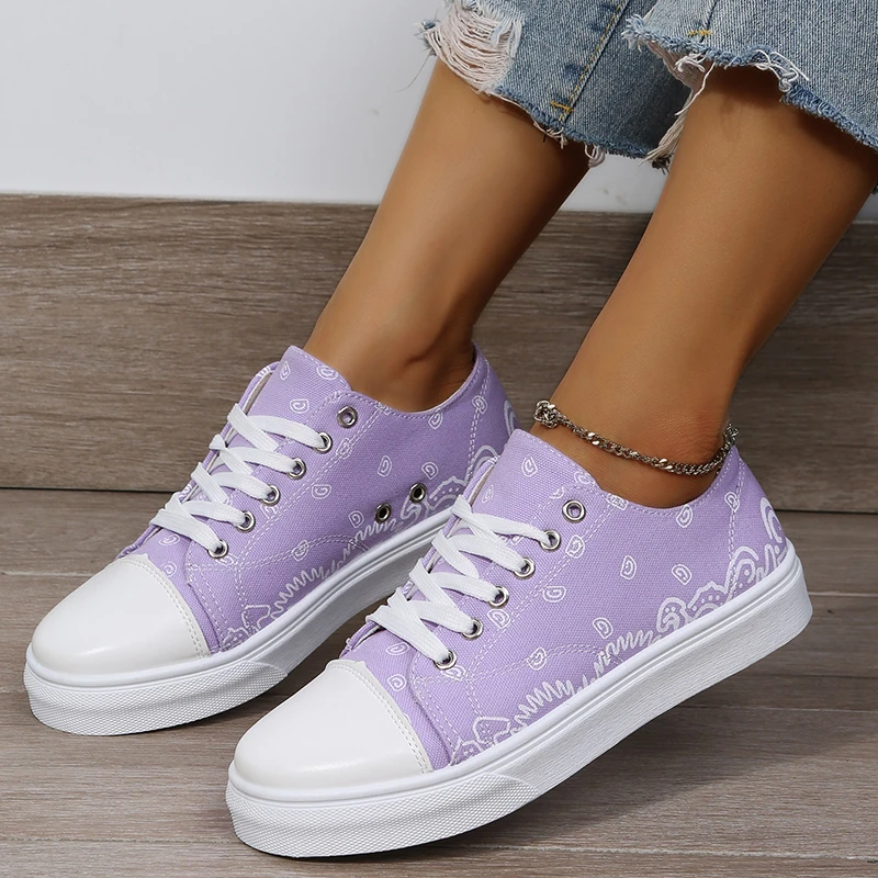 

Fashion Women Printed Canvas Shoe Casual Female Anti-Slip Vulcanize Platform Sneakers Ladies Summer Platform Zapatillas Mujer