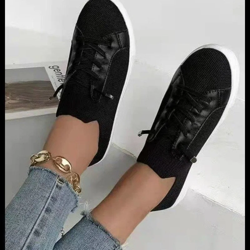 2022 New Spring Autumn Women Flats Sports Vnlcanized Shoes Fashion Breathable Mesh Casual Running Walking Designer Sneakers