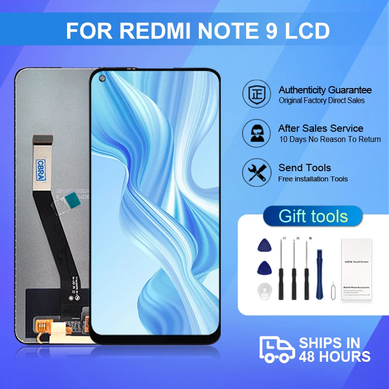 

1Pcs 6.53 Inch For Xiaomi Redmi Note 9 LCD Touch Screen Glass Digitizer Assembly For Redmi 10X Display Free Shipping With Tools