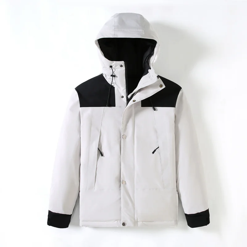 Luxury brand Winter Jacket Man Brand Fashion Thick Warm White Duck Down Coat Hooded Patchwork Puffer Jackets Men Parkas High Qua enlarge