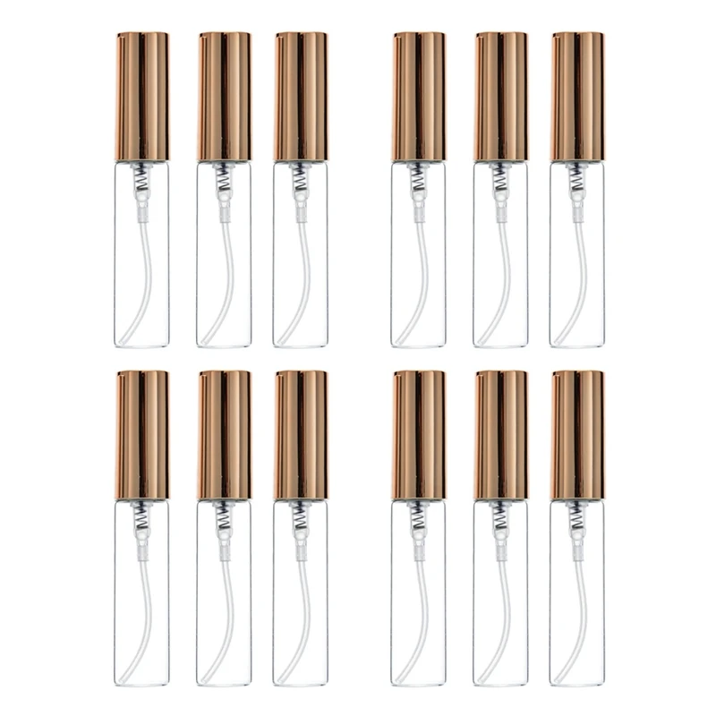 

12 Pcs 5Ml Refillable Mini Perfume Spray Bottle Spray Atomizer Portable Container Perfume Bottle