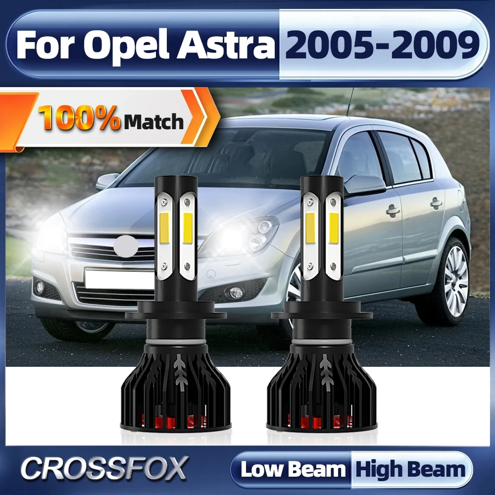 

2PCS LED Car Headlight Bulbs H7 Auto LED Headlamps CSP Chip Auto Lamps 6000K White For Opel Astra 2005 2006 2007 2008 2009