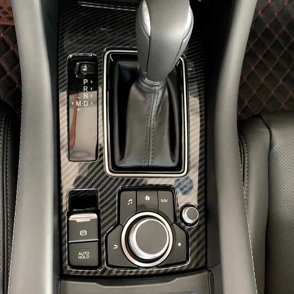 

2015 - 2021 For Mazda6 Gear Box Panel Cover Trim Carbon Fiber-Look