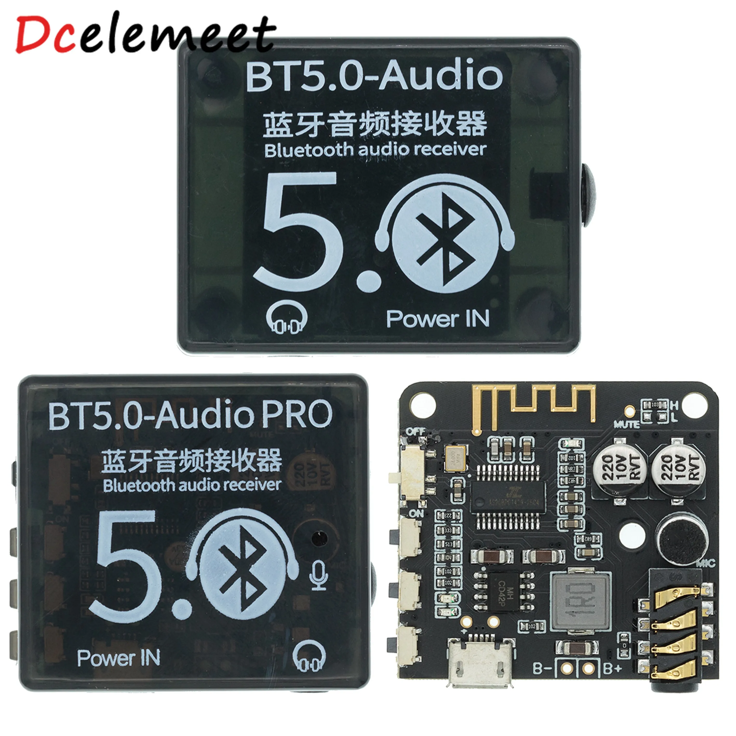 

Bluetooth 5.0 Decoder Board Mini Audio Receiver BT5.0 PRO MP3 Lossless Player Wireless Stereo Music Amplifier Module With Case