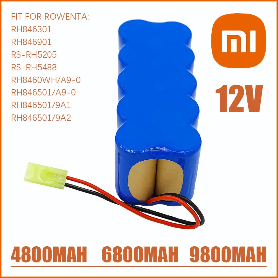 

quality goods 9800mAh for Rowenta 12V battery pack RH5488 RH846301 RH846901 RS-Rh5205 vacuum cleaner Sweeper Robotics