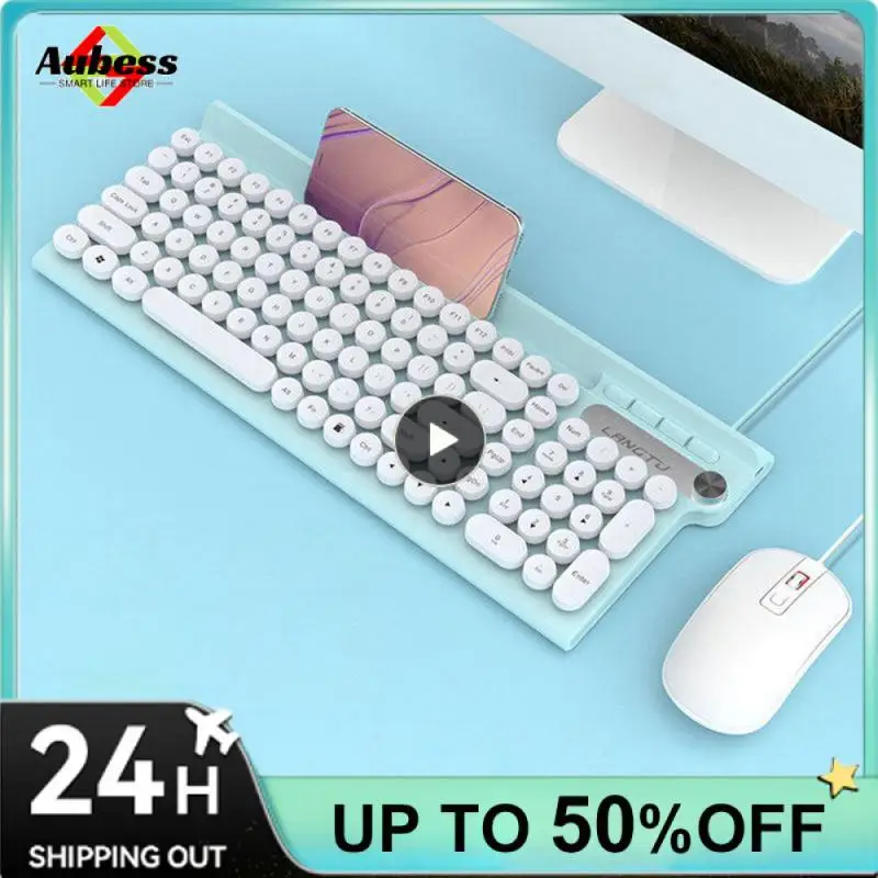 

Rgb Backlit Keyboard Gaming Accessorie Wired Keyboard Mouse Convenient Pc Gaming Keyboard Laptop Accessories Mechanical Silent