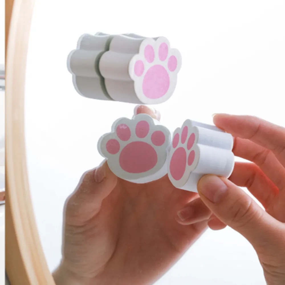 

Cat Claw Shape Cleaning Sponge Cleaning Eraser With Self-Adhesive For Home Mirror Window Door Use