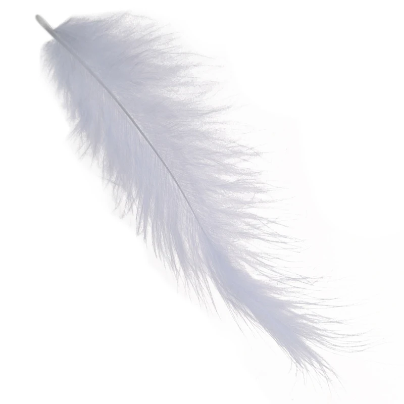 

1000 X Fire Chicken Feather Pointed Tail Velvet Feathers 10-15Cm White