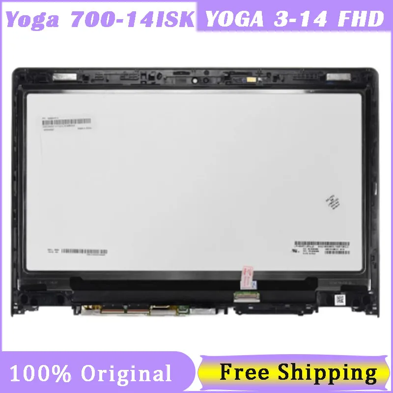 

14" Touch Screen For Lenovo YOGA 3 14 80JH 80QD Yoga 700-14ISK LCD Display Screen Assembly Touch Digitizer 1920*1080 FHD