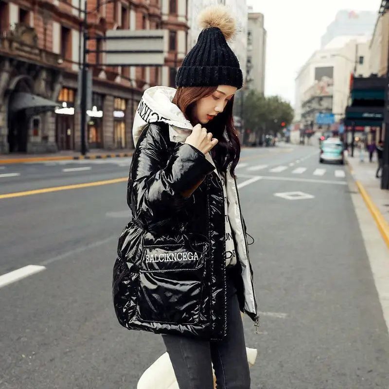 Winter Coat for Women Coats Parkas Jackets Hooded Cotton Padded Jacket Bright Face Korean Fashion Women's Winter Jacket 2022