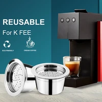 icafilas new stainless steel refillable reusable coffee capsule cafeteira filter for k fee tchibo cafissimo cream maker