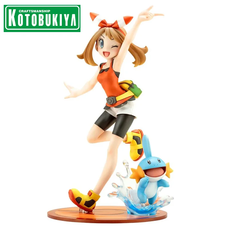 

Kotobukiya ARTFX J Pokemon May with Mudkip Kawaii Anime Figure PVC Model Toy Cartoon Action Figure Kids Toys Gifts Collections