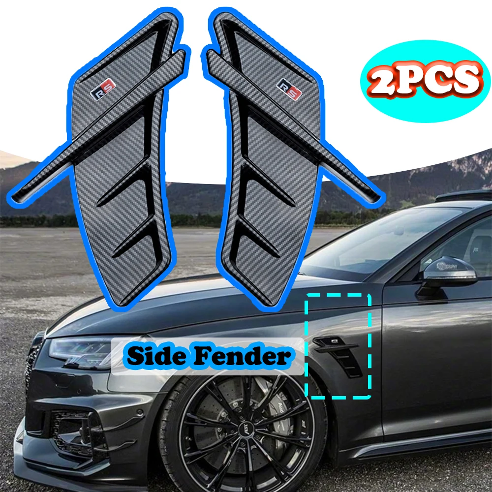 

Наклейка на вентиляционное отверстие автомобиля, АБС-пластик для боковых крыльев Audi a3 rs3 8v a4 rs4 b8 b6 b7 a5 rs5 a6 c6 c5 q5 q7, декоративная крышка