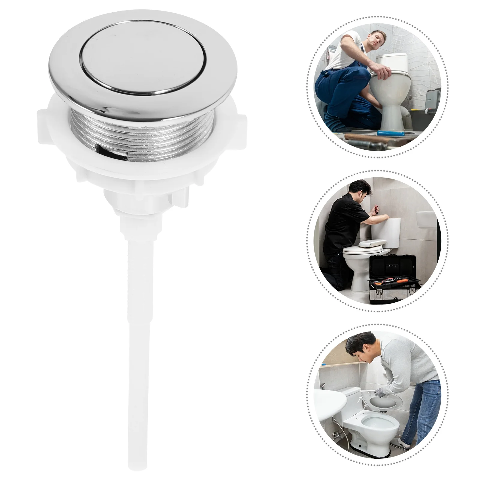 

Button Toilet Flush Push Tank Air Replacement Switch Water Dualuniversal Buttons Accessories Single Flusher Spa Shower Fittings