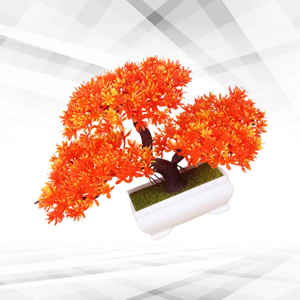 

Pine Tree Fake Bonsaipotted Decoration Greenery Zen Greetingfaux Mini Garden Japanese Outdoor Desktop Ornament Small Desk