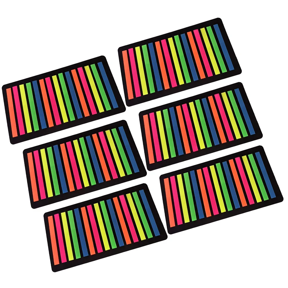 

Fluorescent Sticky Notes Transparent Highlighter Tape Page Marker Reading Strips Highlight Home Accessories