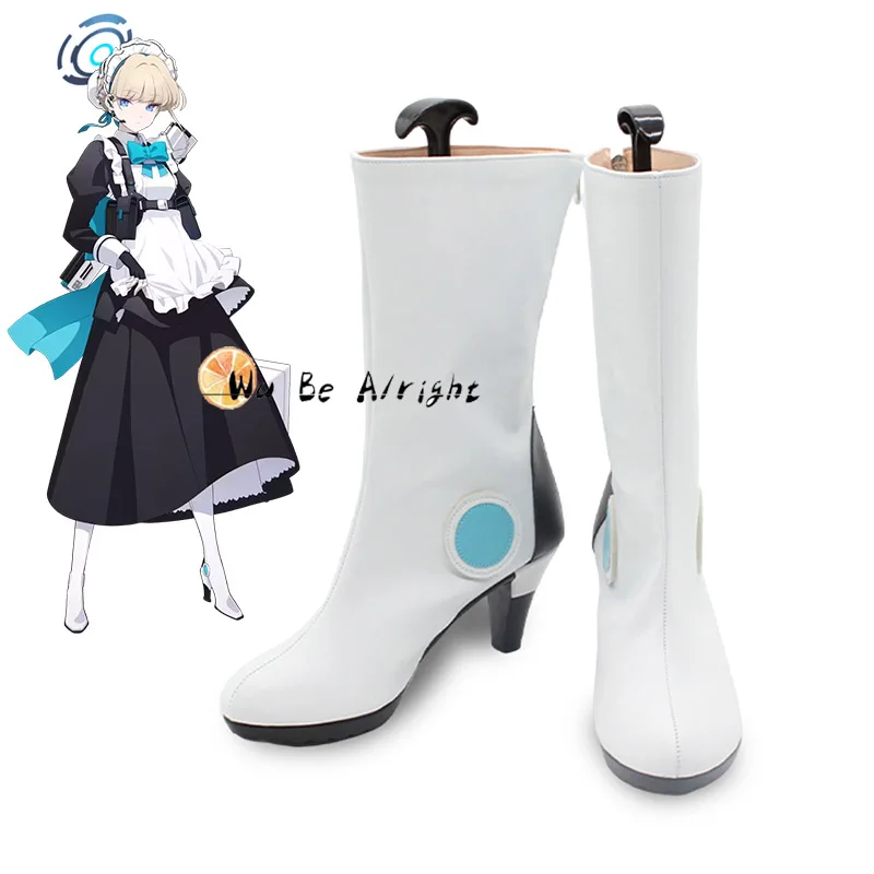 

Blue Archive Asuma Toki Game Cosplay Shoes Boots Women Party Shoes White Boots Halloween Carnival Role Play Props Custom Made