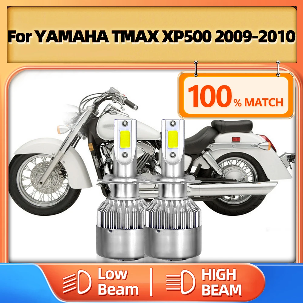 

H7 Motorcycle Led Headlight Bulbs 12V 6000K White Motorbike LED Lamps 70W 20000LM Moto Light For YAMAHA TMAX XP500 2009 2010
