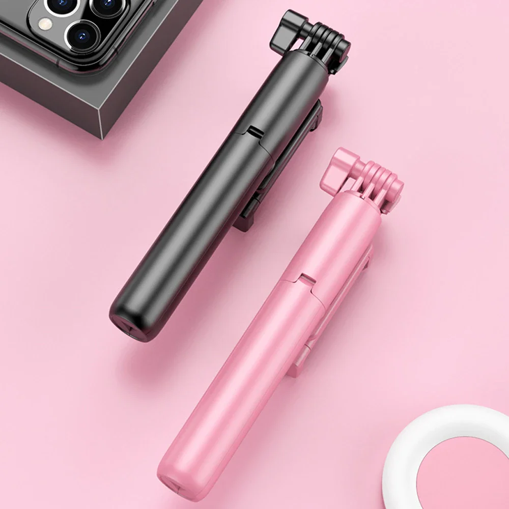 

Wireless Bluetooth Selfie Stick with Led Ring Light Foldable Tripod Monopod Live Tripod For iPhone Xiaomi Huawei Samsung Android