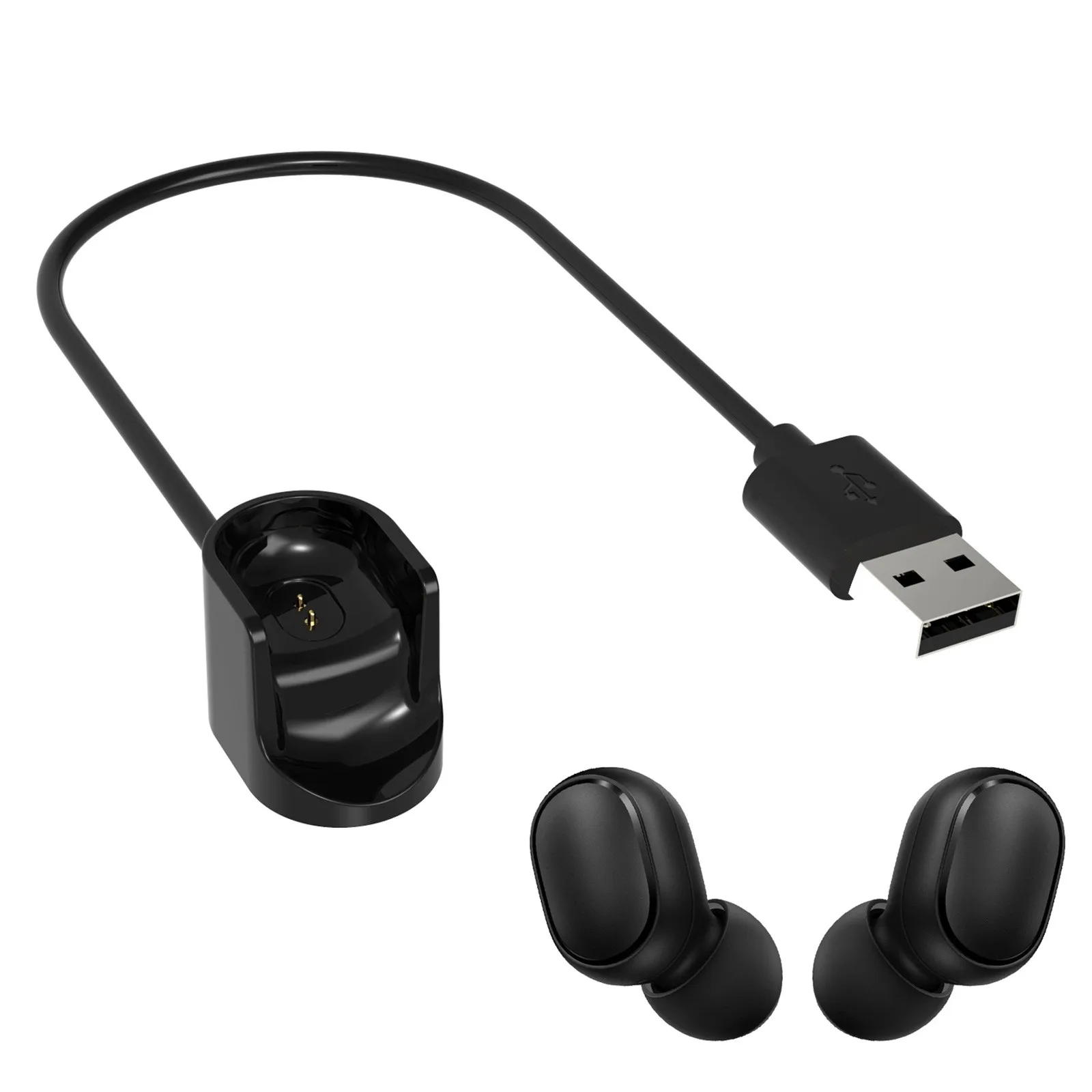 

Headphone charging base For Xiaomi Redmi AirDots 2 earphone Charging Cable Portable Wireless Charger Cradle USB Cable