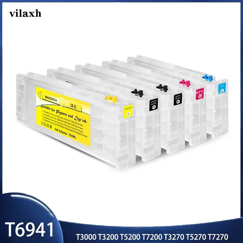 

Vilaxh T6941-T6945 Ink Cartridge for Epson SureColor T3000 T5000 T7000 T3070 T5070 T7070 T3270 T5270 T7270 T3200 T5200 T7200
