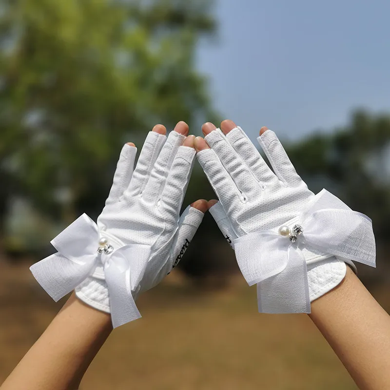 

Перчатки для гольфа женские дышащие износостойкие перчатки для гольфа левая и правая рука Нескользящие полиуретановые перчатки