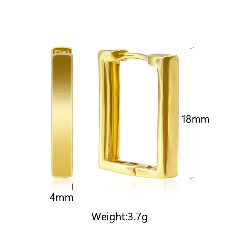 Женские серьги-кольца геометрической формы