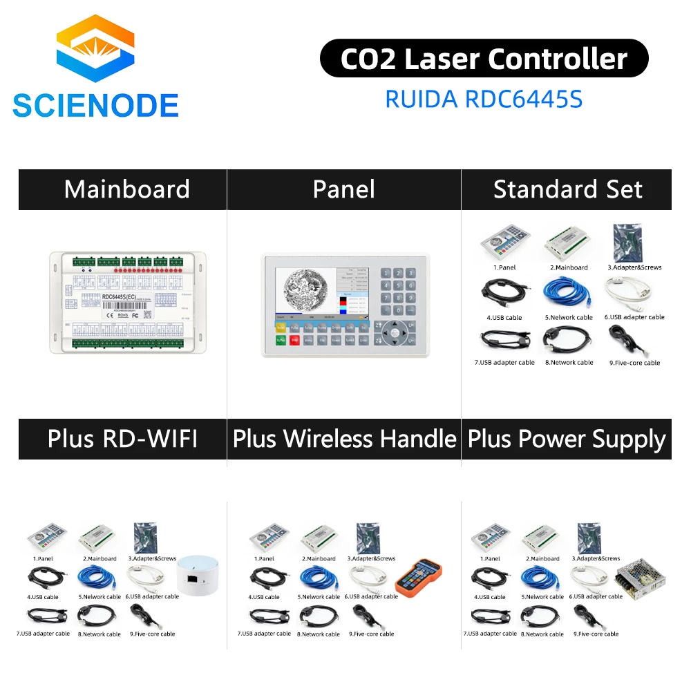 Лазерный контроллер Scienode Ruida 6445S RDC6445S CO2 обновленный 6445 6445G RDC6445G для систем