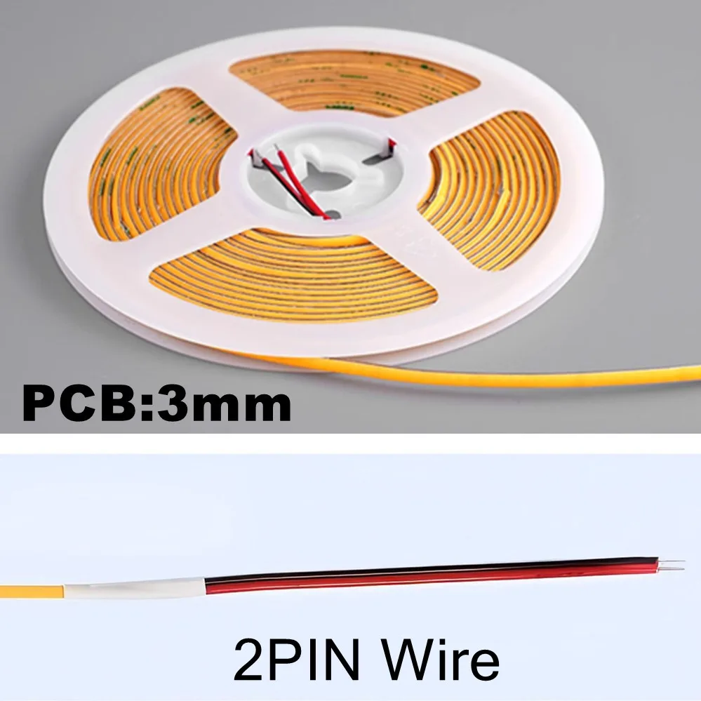 

Светодиодная лента COB 3 мм 5В RGB 400 светодиодов 0.5м