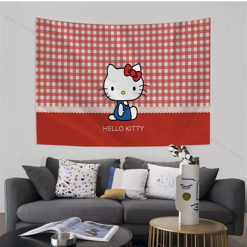 Bandai настенный гобелен Hello Kitty для гостиной дома и общежития Decor дешевый хиппи |