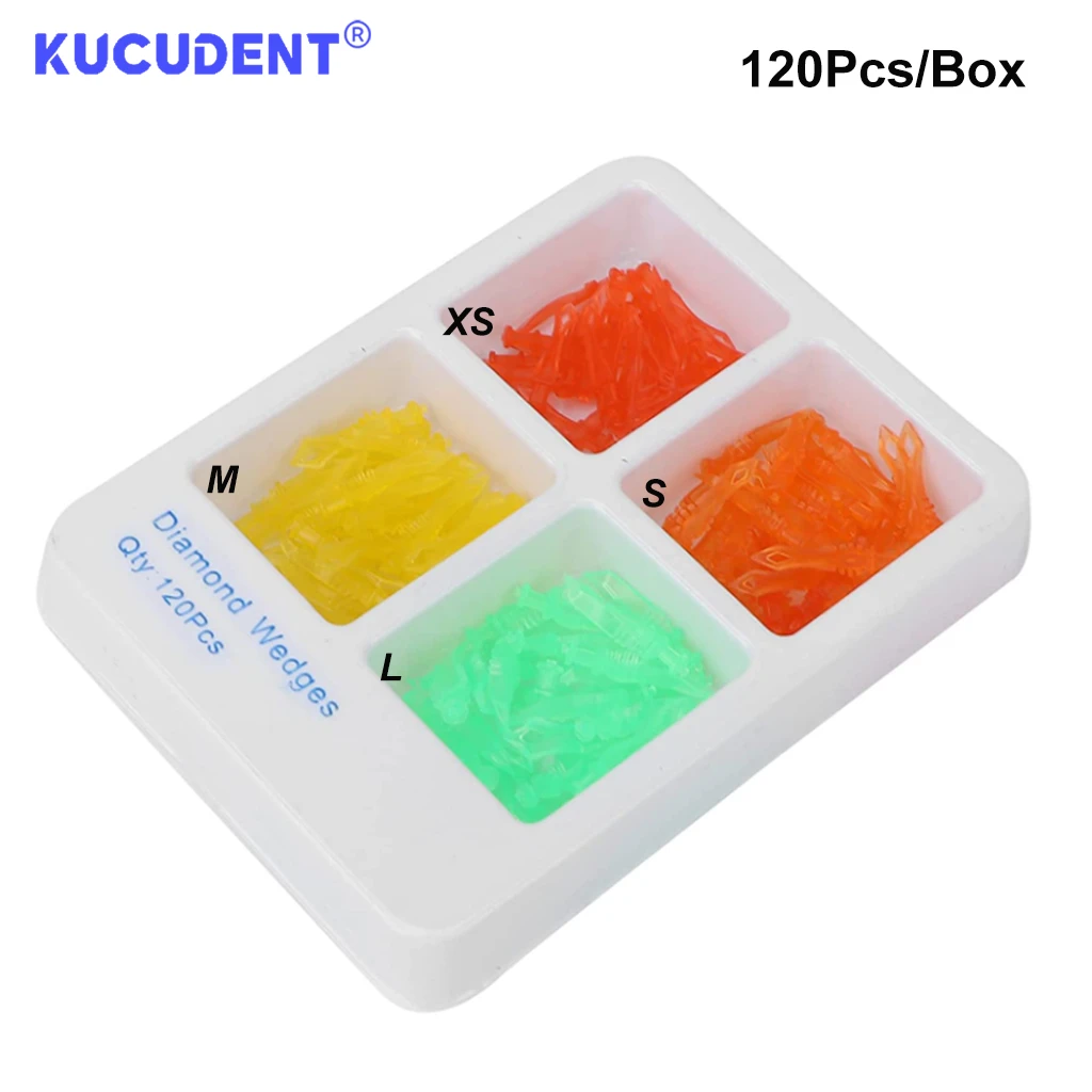 1Box Dental Diamond Wedges Одноразовые пластиковые стоматологические клинья межзубные зубы