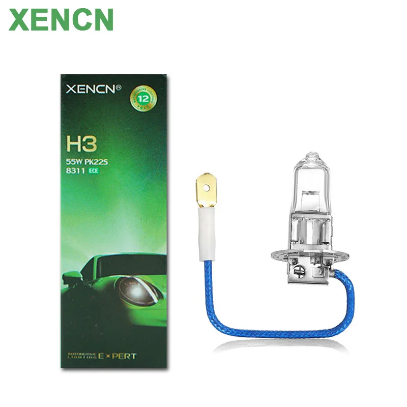 

XENCN H3 оригинальная галогенная фара 12 В 55 Вт PK22s 3200K стандартная фара желтая Автомобильная противотуманная фара OEM качественные автомобильные лампы, пара