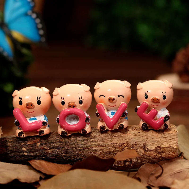 

4 шт./компл. новейшие украшения для автомобиля LOVE Little Pig интерьерное украшение автомобиля декоративные аксессуары высокого качества Бесплат...