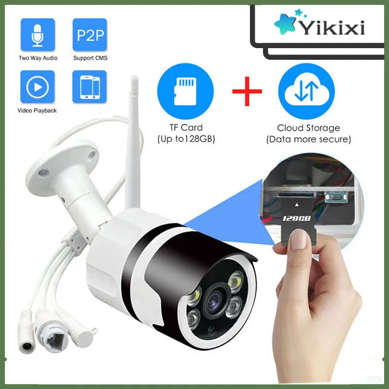 

2 МП Мини Wi-Fi IP-камера наружная H.265 на Vif цилиндрическая CCTV стандартная 1080P POE камера видеонаблюдения камера Аудио Camhi