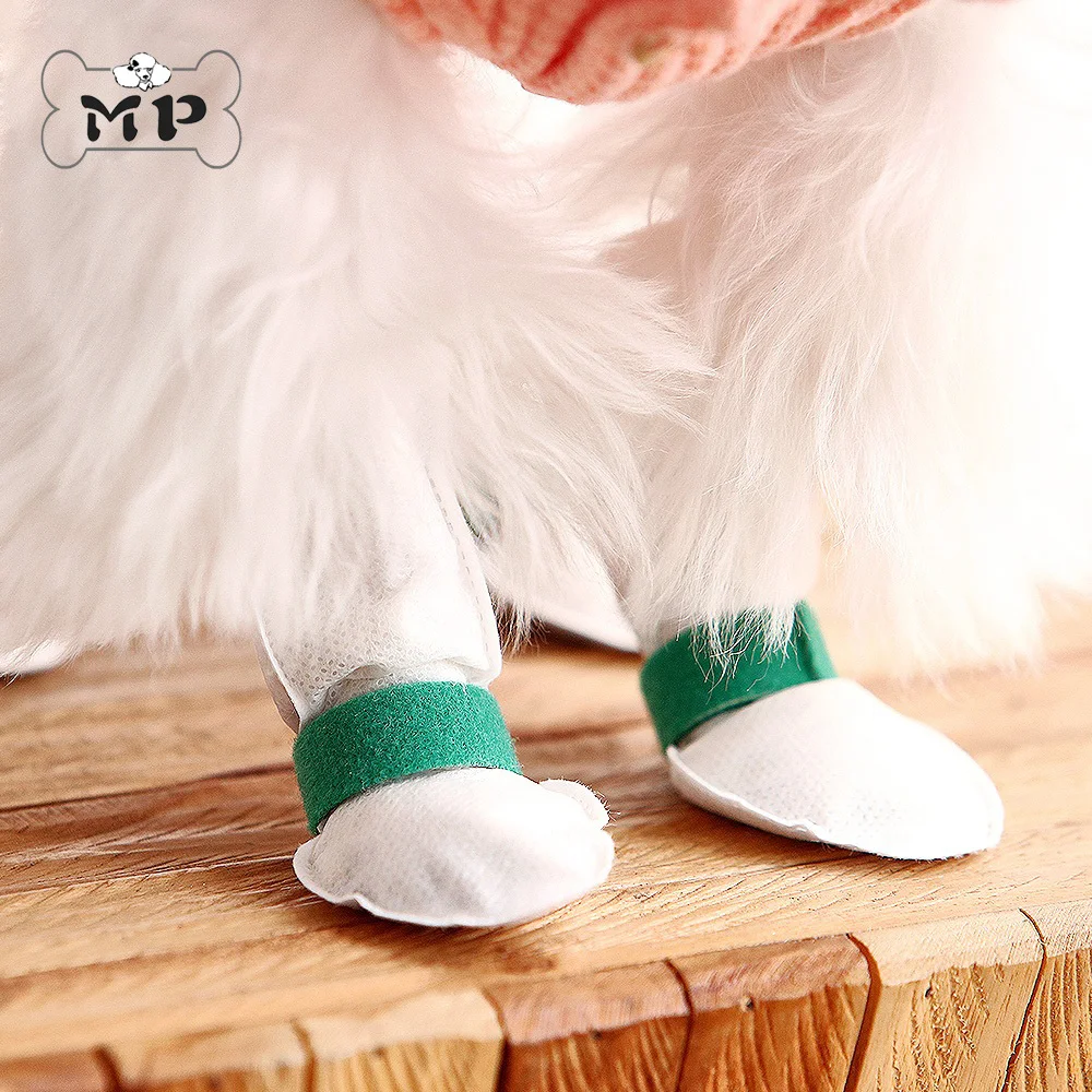 

20 pcs pet cat and dog waterproof disposable shoe cover dog walking shoes
