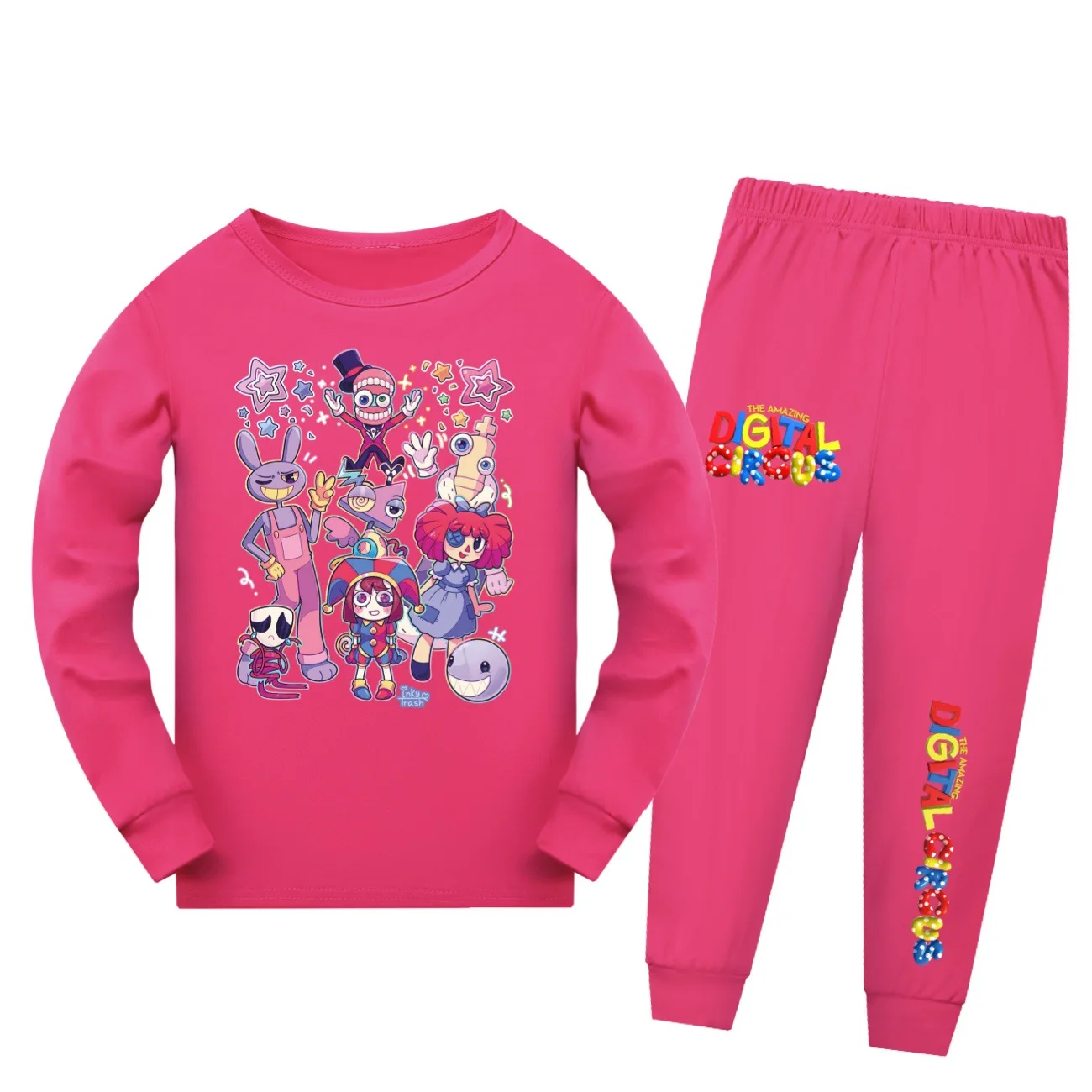 Детская удивительная цифровая цирковая Одежда для девочек Pomni осенний пижамный