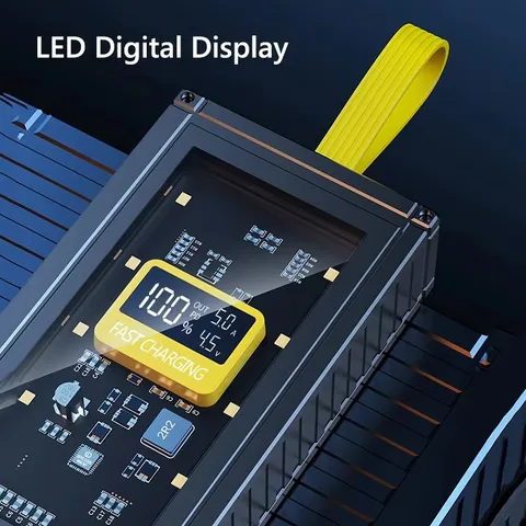 Супер быстрая зарядка 120 Вт для Huawei P60 P50 Xiaomi Power Bank 50000 мАч Портативное внешнее зарядное устройство для iPhone 16 Samsung